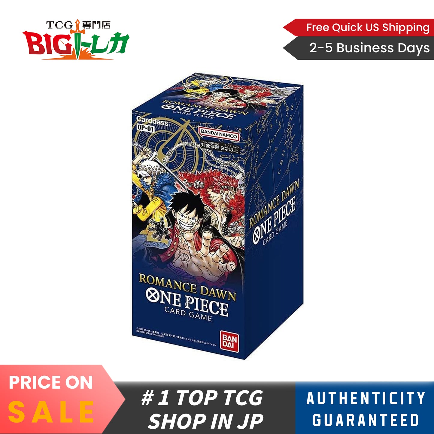 ONE PIECE TCG [OP-01] "Romance Dawn" Japanese Booster Box